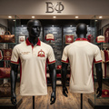 Beta Phi Chenille & Embroidary Apparel Cream Polo
